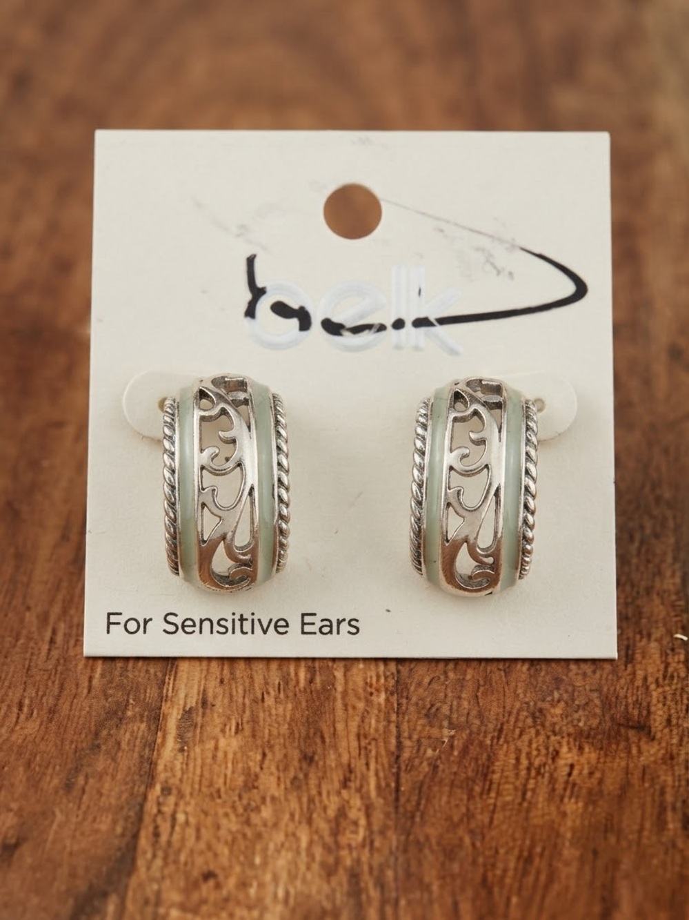 belk Silver-Tone Filigree Hoop Earrings
